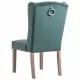 Трапезен стол, тъмнозелен, кадифе