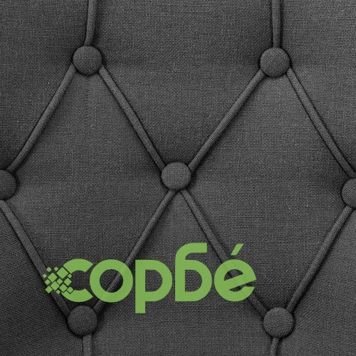 Трапезни столове, 2 бр, сиви, текстил ➤ топ цена ➤ sorbe.bg