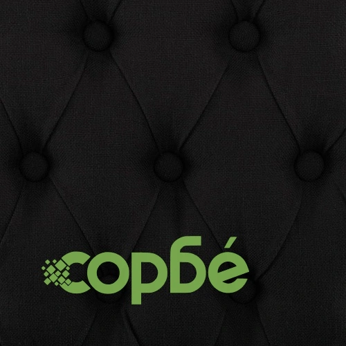 Трапезни столове, 2 бр, черни, текстил имитация лен ➤ топ цена ➤ sorbe.bg