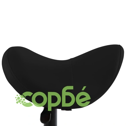 Работна табуретка, черна, изкуствена кожа ➤ топ цена ➤ sorbe.bg