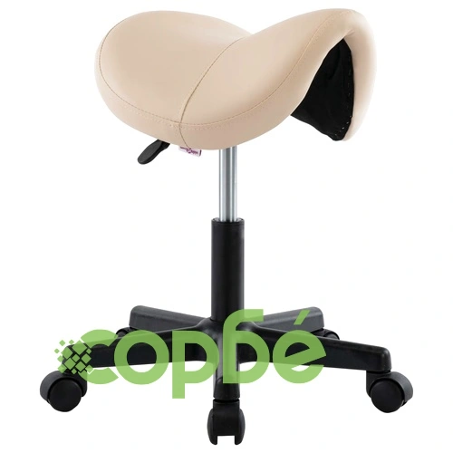 Работна табуретка, кремава, изкуствена кожа ➤ топ цена ➤ sorbe.bg