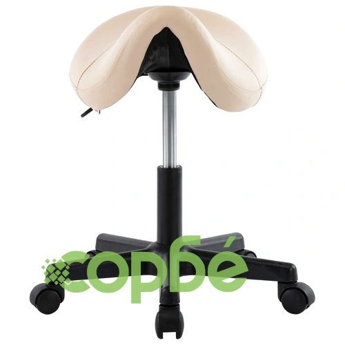 Работна табуретка, кремава, изкуствена кожа ➤ топ цена ➤ sorbe.bg