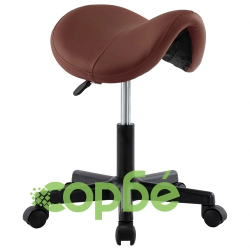 Работна табуретка, кафява, изкуствена кожа ➤ топ цена ➤ sorbe.bg