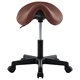 Работна табуретка, кафява, изкуствена кожа