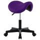 Работна табуретка, лилава, изкуствена кожа