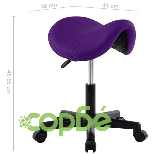 Работна табуретка, лилава, изкуствена кожа ➤ топ цена ➤ sorbe.bg