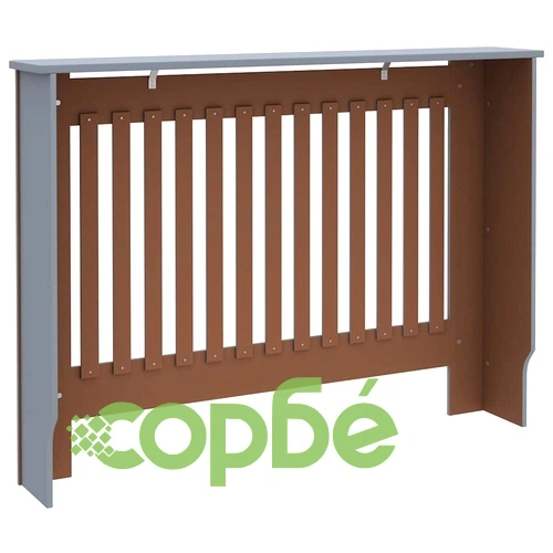 Параван за радиатор, антрацит, 112x19x81,5 см, МДФ ➤ топ цена ➤ sorbe.bg