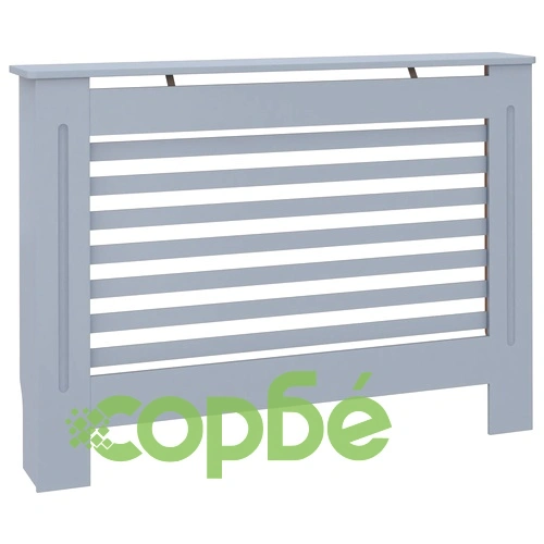 Параван за радиатор, антрацит, 112x19x81,5 см, МДФ ➤ топ цена ➤ sorbe.bg