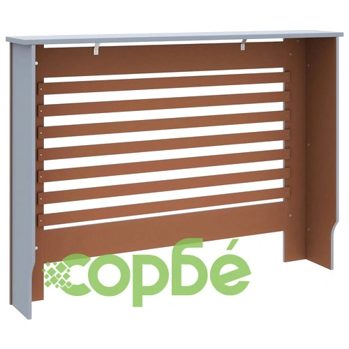 Параван за радиатор, антрацит, 112x19x81,5 см, МДФ ➤ топ цена ➤ sorbe.bg