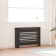 Параван за радиатор, черен, 112x19x81,5 см, МДФ