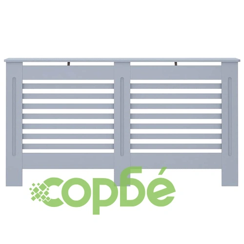 Параван за радиатор, антрацит, 152x19x81,5 см, МДФ ➤ топ цена ➤ sorbe.bg