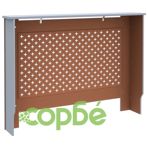 Параван за радиатор, антрацит, 112x19x81,5 см, МДФ ➤ топ цена ➤ sorbe.bg