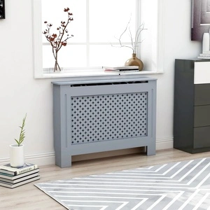 Параван за радиатор, антрацит, 112x19x81,5 см, МДФ