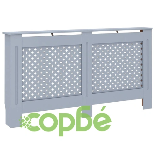 Параван за радиатор, антрацит, 152x19x81,5 см, МДФ ➤ топ цена ➤ sorbe.bg