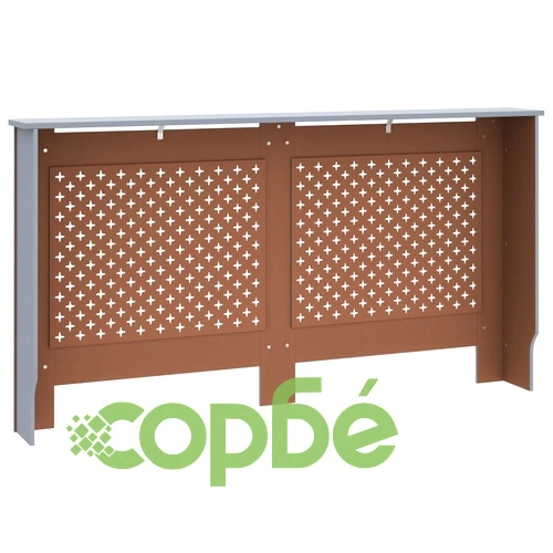 Параван за радиатор, антрацит, 152x19x81,5 см, МДФ ➤ топ цена ➤ sorbe.bg