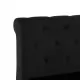 Рамка за легло, черна, кадифе, 100x200 см