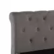 Рамка за легло, сива, кадифе, 200x200 см
