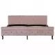 Рамка за легло, розова, кадифе, 180x200 см