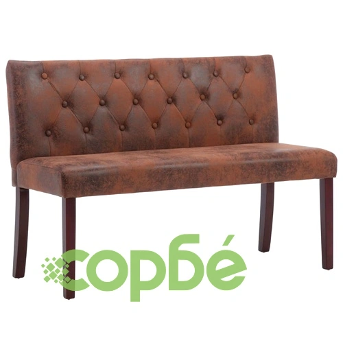 Пейка, 120 см, кафява, изкуствен велур ➤ топ цена ➤ sorbe.bg