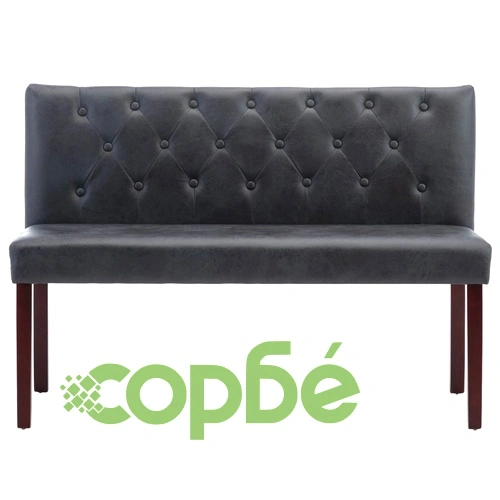 Пейка, 120 см, сива, изкуствен велур ➤ топ цена ➤ sorbe.bg