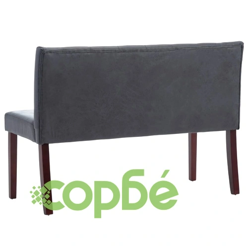 Пейка, 120 см, сива, изкуствен велур ➤ топ цена ➤ sorbe.bg