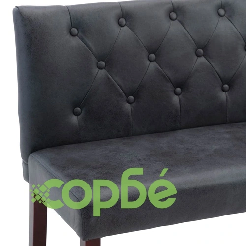 Пейка, 120 см, сива, изкуствен велур ➤ топ цена ➤ sorbe.bg