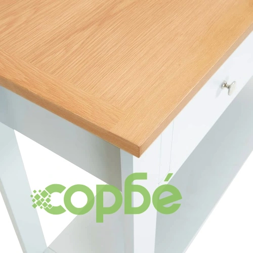 Конзолна маса, 118x35x77 см, дъбово дърво масив ➤ топ цена ➤ sorbe.bg