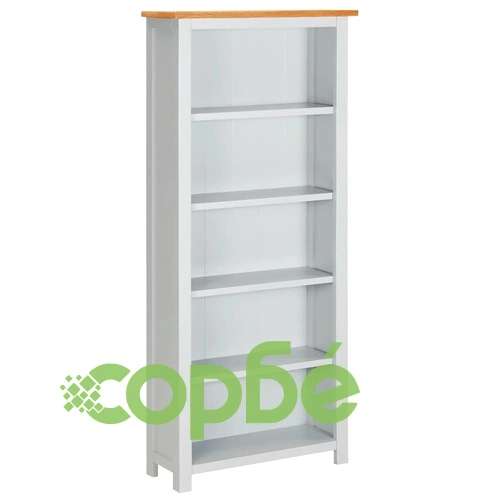 Библиотека с 5 рафта, 60x22,5x140 см, дъбов масив ➤ топ цена ➤ sorbe.bg