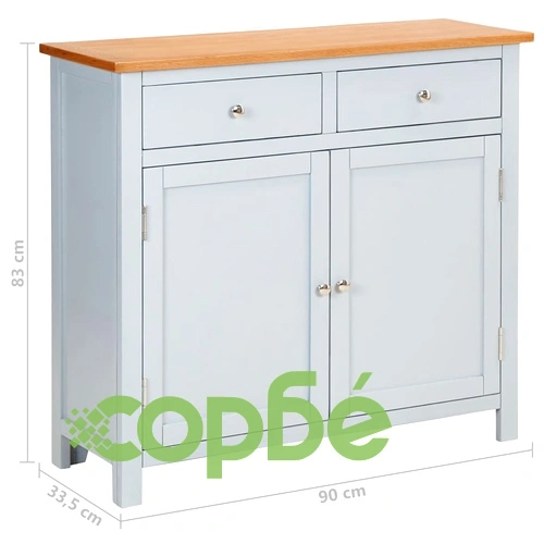 Бюфет, 90x33,5x83 см, дъбово дърво масив ➤ топ цена ➤ sorbe.bg