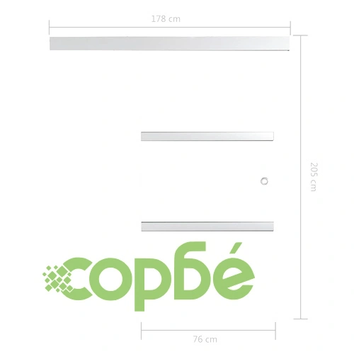 Плъзгаща врата с меки стопери ESG стъкло и алуминий 76x205 см ➤ топ цена ➤ sorbe.bg