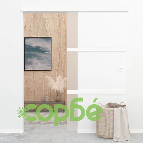 Плъзгаща врата с меки стопери ESG стъкло 102,5x205 см себриста ➤ топ цена ➤ sorbe.bg