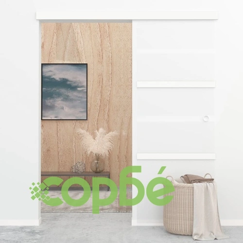 Плъзгаща врата с меки стопери, ESG стъкло и алуминий, 76x205 см ➤ топ цена ➤ sorbe.bg