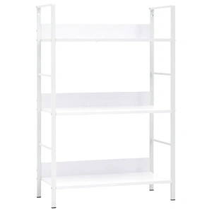 Библиотека с 3 рафта, бяла, 60x27,6x90,5 см, инженерно дърво