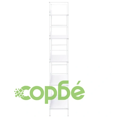 Библиотека с 5 рафта, бяла, 60x27,6x158,5 см, инженерно дърво ➤ топ цена ➤ sorbe.bg