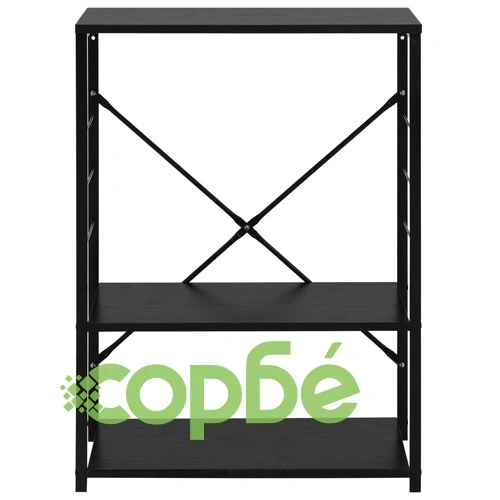 Шкаф за микровълнова, черен, 60x39,6x79,5 см, инженерно дърво ➤ топ цена ➤ sorbe.bg