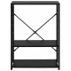 Шкаф за микровълнова, черен, 60x39,6x79,5 см, ПДЧ