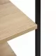 Шкаф за микровълнова, черно и дъб, 60x39,6x123 см, ПДЧ