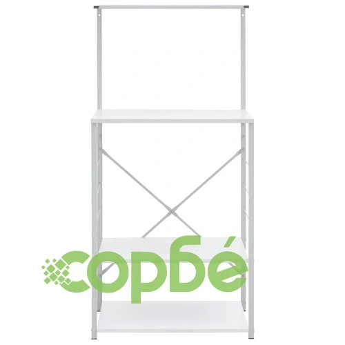 Шкаф за микровълнова, бял, 60x39,6x123 см, инженерно дърво ➤ топ цена ➤ sorbe.bg