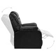 Фотьойл реклайнер, черен, изкуствена кожа
