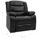 Фотьойл реклайнер, черен, изкуствена кожа