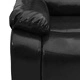 2-местен диван реклайнер, черен, изкуствена кожа