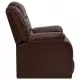 Фотьойл реклайнер, кафяв, изкуствена кожа