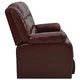 2-местен диван реклайнер, кафяв, изкуствена кожа