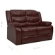 2-местен диван реклайнер, кафяв, изкуствена кожа