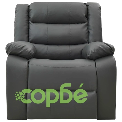 Фотьойл реклайнер, сив, изкуствена кожа ➤ топ цена ➤ sorbe.bg