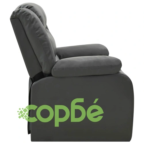 Фотьойл реклайнер, сив, изкуствена кожа ➤ топ цена ➤ sorbe.bg