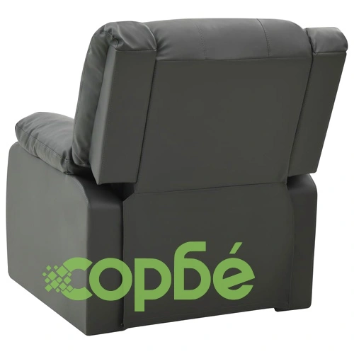 Фотьойл реклайнер, сив, изкуствена кожа ➤ топ цена ➤ sorbe.bg