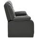 2-местен диван реклайнер, сив, изкуствена кожа