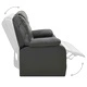 2-местен диван реклайнер, сив, изкуствена кожа