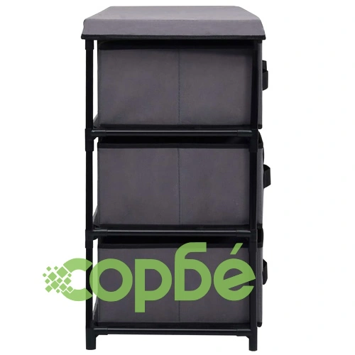 Шкаф за съхранение с 6 чекмеджета, 55x29x55 см, сив, стомана ➤ топ цена ➤ sorbe.bg